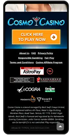 cosmo casino payment methods